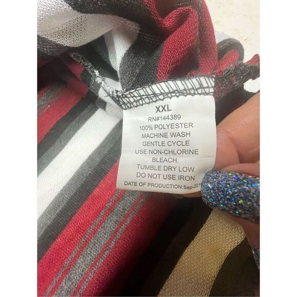 Basics  By Reset Striped Polo Tee Sz XXL NWT - Picture 5 of 7